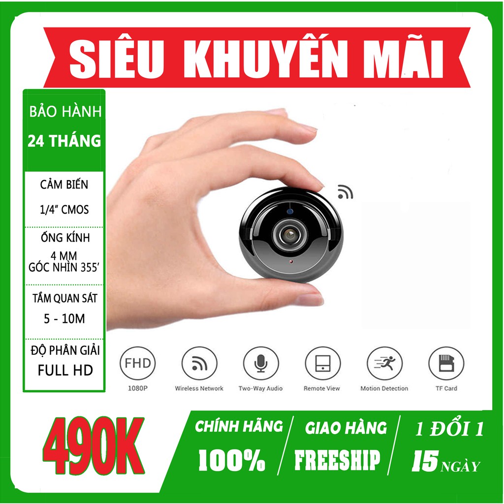 [GIAO NGAY ] Camera giám sát V380 Pro treo tường siêu nét cao cấp  Hàng xịn