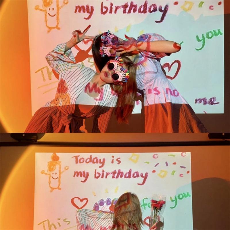 Đèn LED Chiếu Chữ Happy Birthday Chạy Bằng Pin