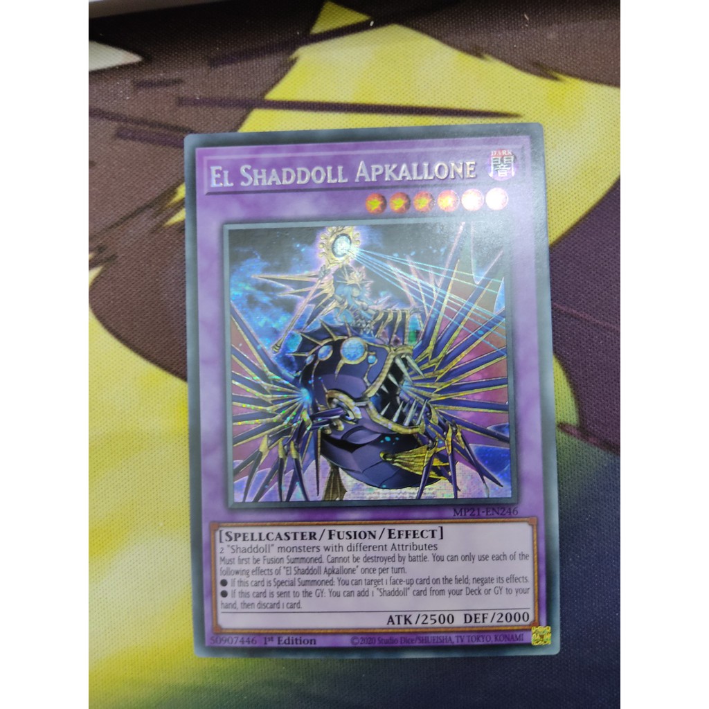 1 lá Thẻ bài El Shaddoll Apkallone - MP21-EN246 - Prismatic Secret Rare 1st Edition