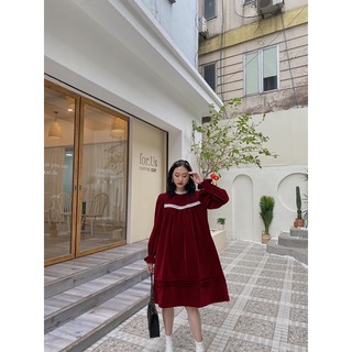 Váy nhung dáng xoè 286