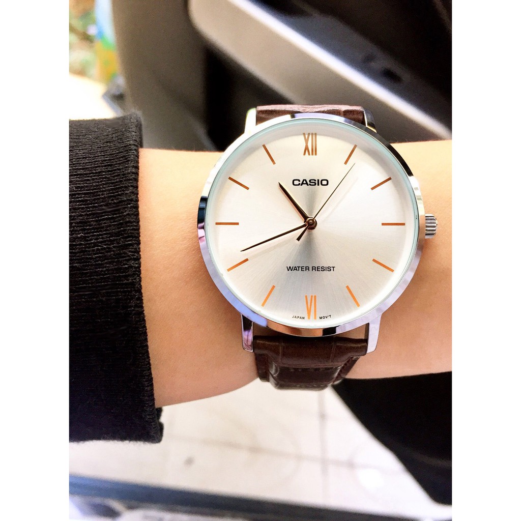 Đồng hồ nam dây da Casio Anh Khuê MTP-VT01L-7B2UDF