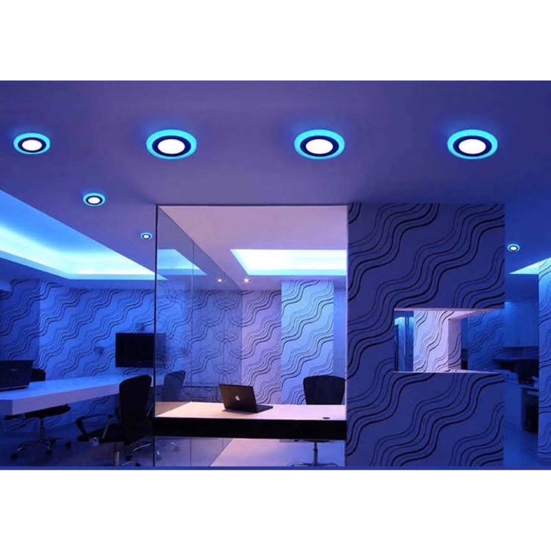 Đèn âm Trần viền màu 6w 3 chế độ đèn trần Downlight