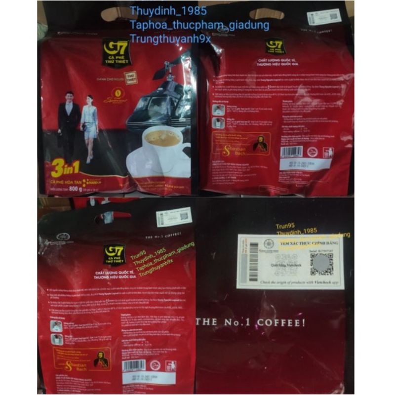 CÀ PHÊ SỮA HÒA TAN G7 3IN1 TRUNG NGUYÊN 50 GÓI