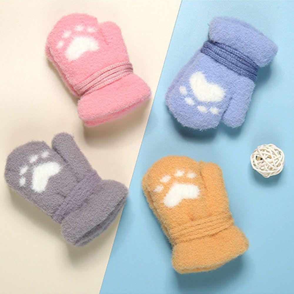 Găng Tay Lông Nhung Hình Móng Mèo Mềm Mại Cho Bé MIHAN1