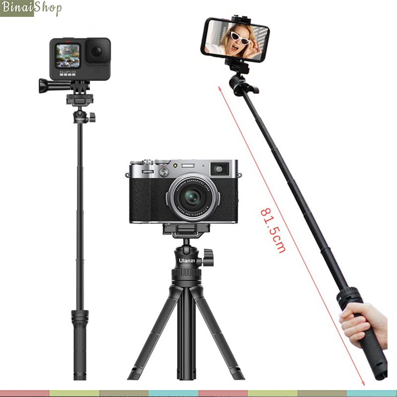 Ulanzi MT-34 - Tripod Kiêm Gậy Chụp Hình Đa Năng Dành Cho Smartphone, DSLR, Gopro
