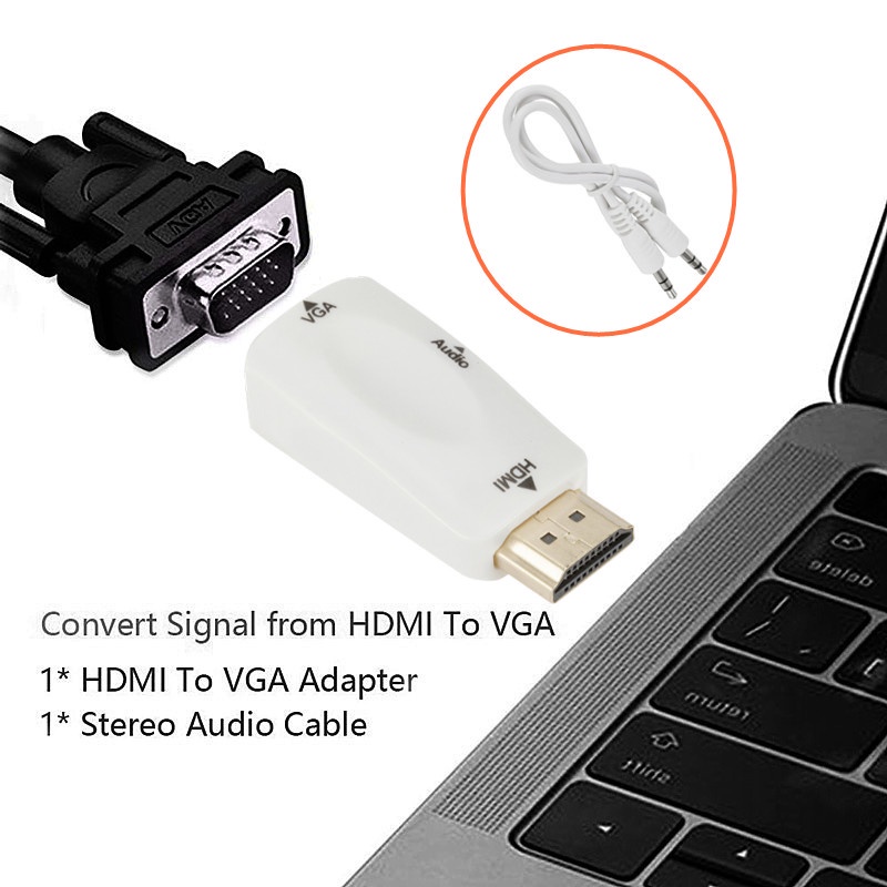 Đầu Chuyển Đổi HDMI Sang VGA HD 1080P Chuyên Dụng Cho PC Laptop Máy Chiếu TV Box
