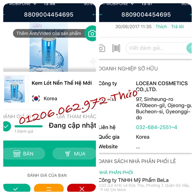 Kem lót nền thế hệ mới L'ocean -Water Drop BB Cream | BigBuy360 - bigbuy360.vn