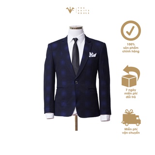 Bộ vest nam The Suits House xanh bóng chìm