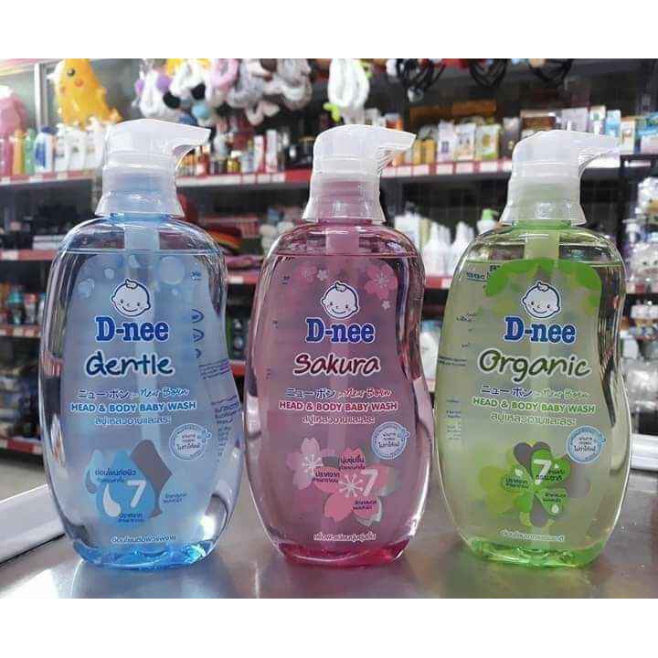 Sữa tắm gội toàn thân organic Dnee 380ml Thái Lan