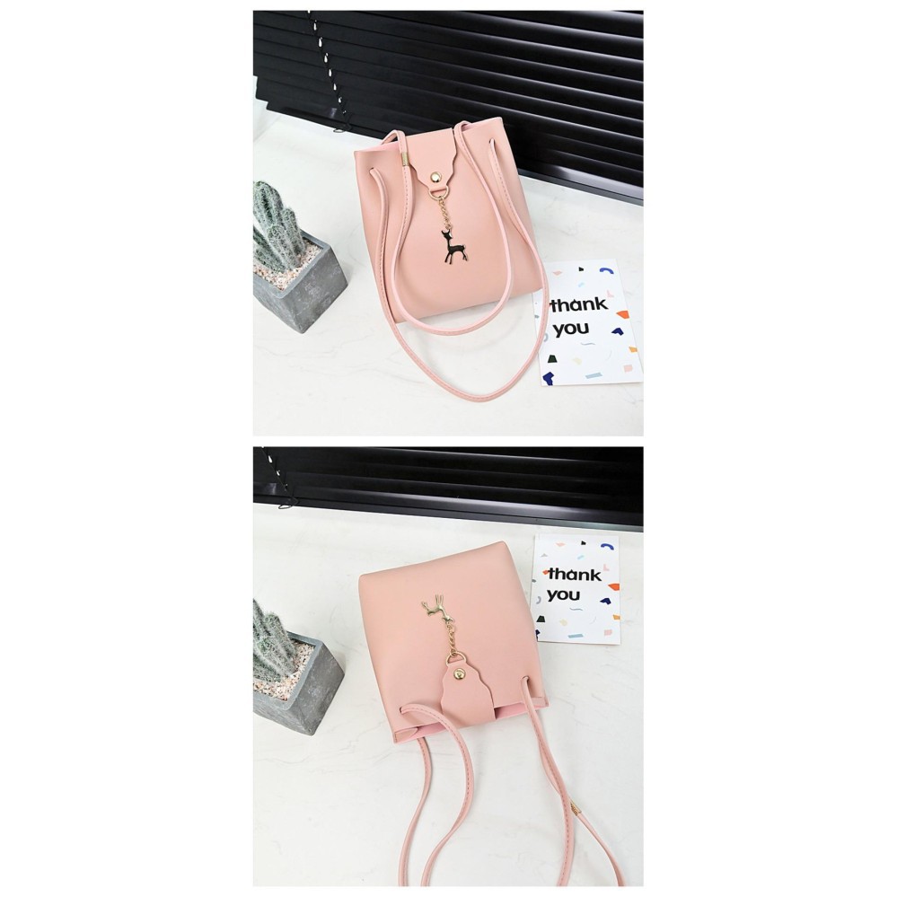[Tặng móc điện thoại iRing] Túi đeo chéo nữ phụ kiện Nai con ngơ ngác