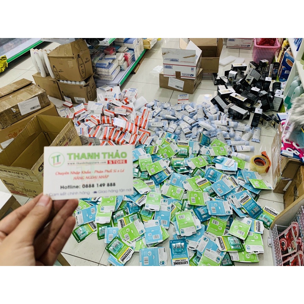 Ngậm thơm miệng Listerine Cool Mint set 3 hương Bạc hà