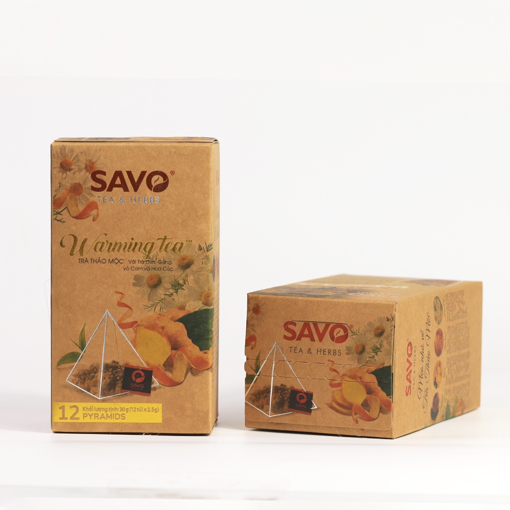 Trà SAVO warming tea 12 gói x 2,5g KPHUCSINH - Hàng Chính Hãng