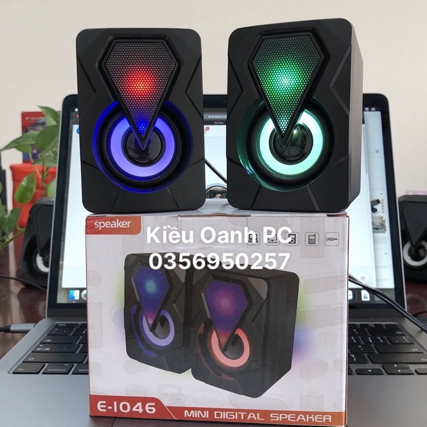 Loa Máy tính Mini 2.0 LeerFei YST-1046 | Y-9077 - Loa Vi tính để bàn X1 LED RGB Cao cấp | BH 6 Tháng Giá rẻ