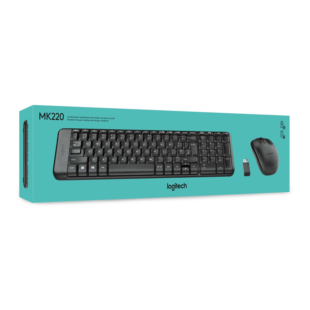 Bộ Chuột và Bàn Phím không dây Logitech MK220