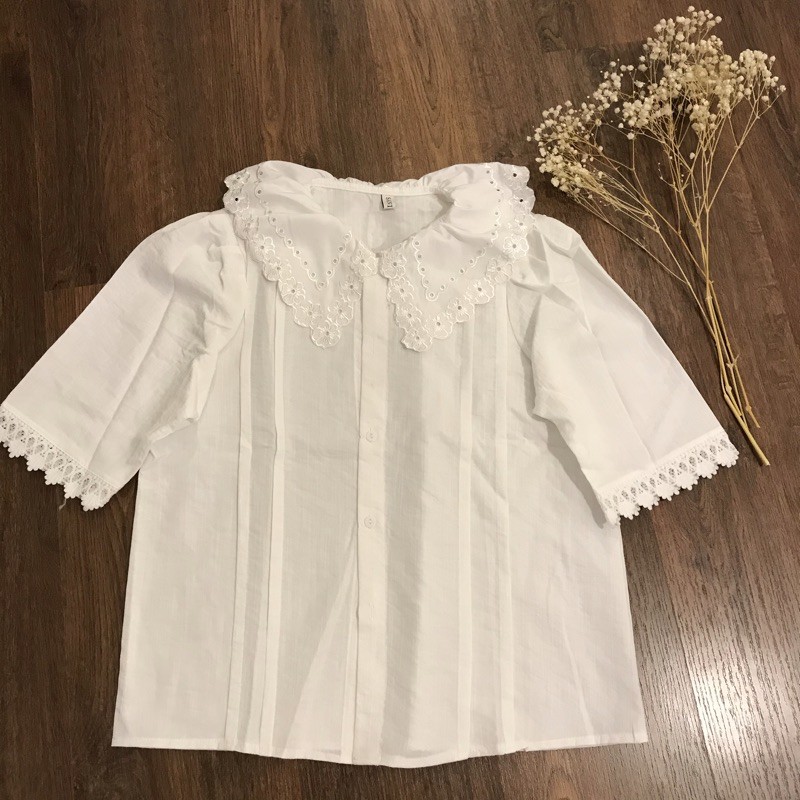 Áo sơmi cổ sen tay ngắn (hàng QC)