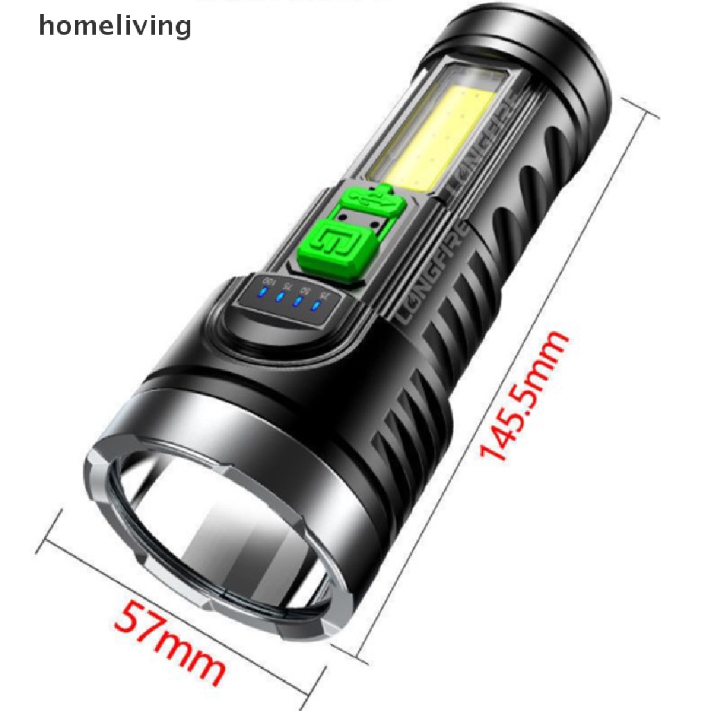 Đèn Pin LED Siêu Sáng Sạc USB Tiện Dụng Mang Theo Du Lịch Leo Núi