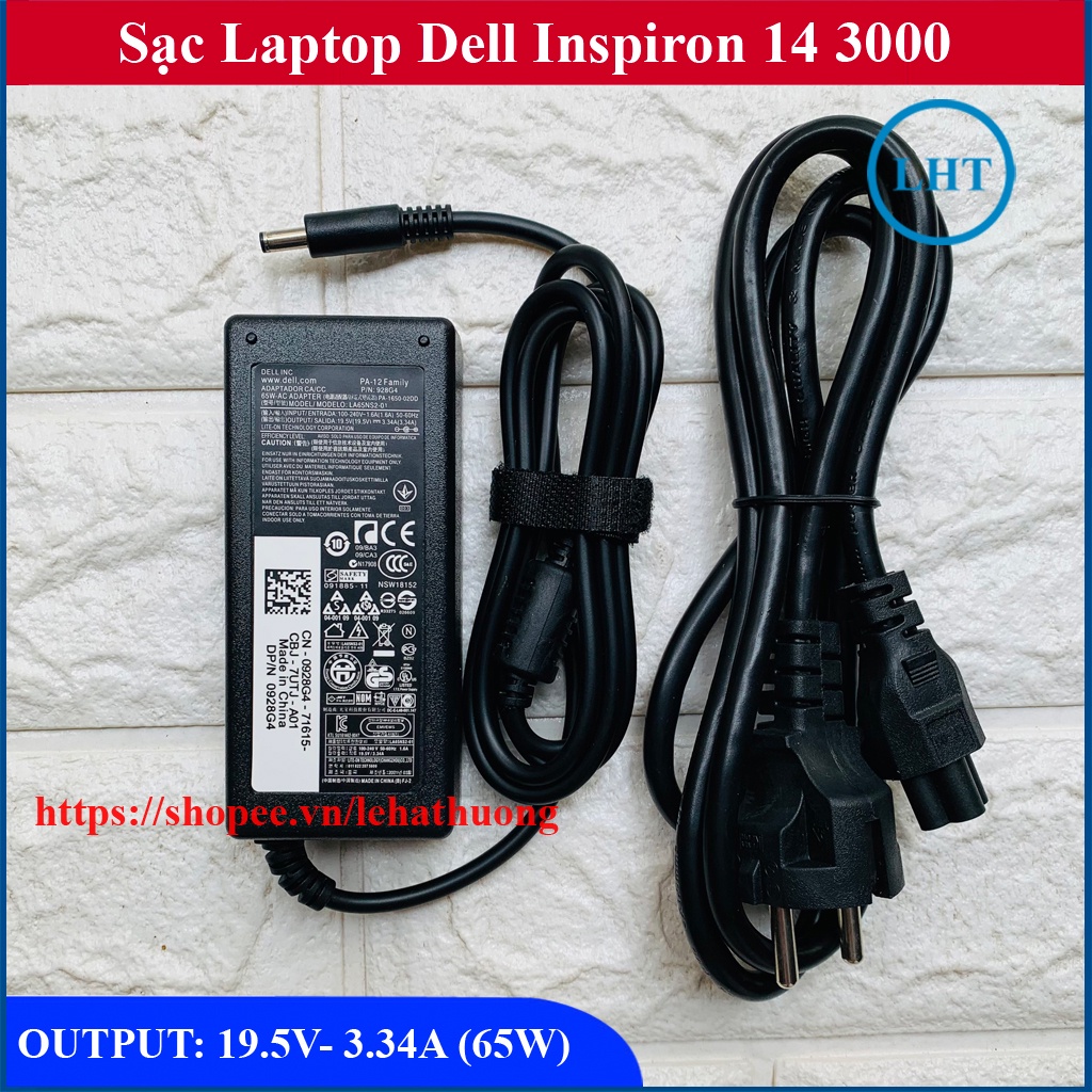 ⚡️[Sạc zin] Sạc Laptop Dell Inspiron 14 3000 có đèn báo chân tròn To - tròn Nhỏ