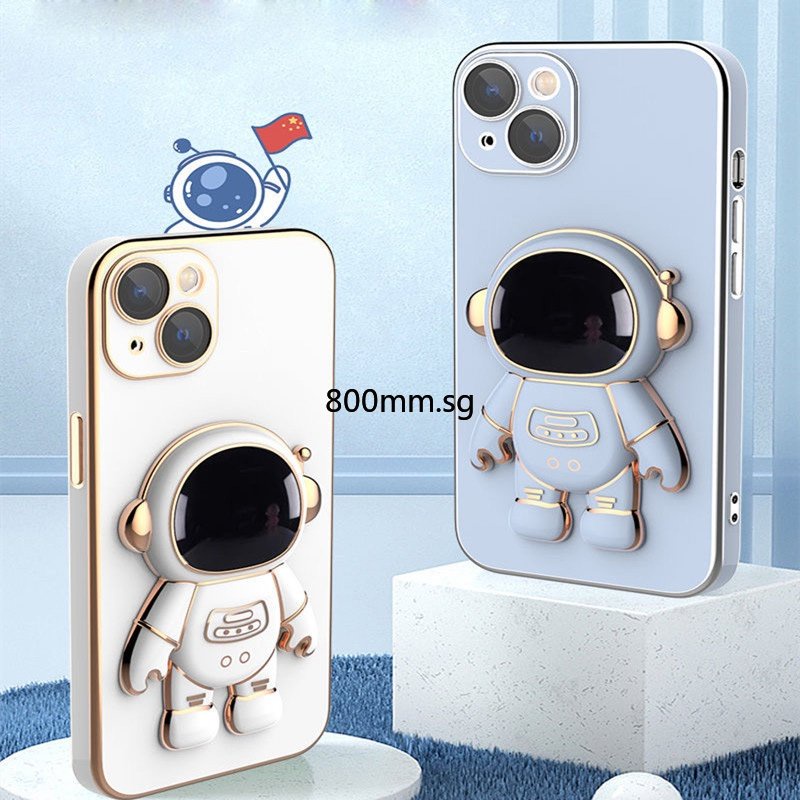 Ốp Điện Thoại Chống Sốc Mạ Điện In Hình Phi Hành Gia Cho Samsung S21 Plus Samsung S22 S21 Plus Ultra S20 S21 FE