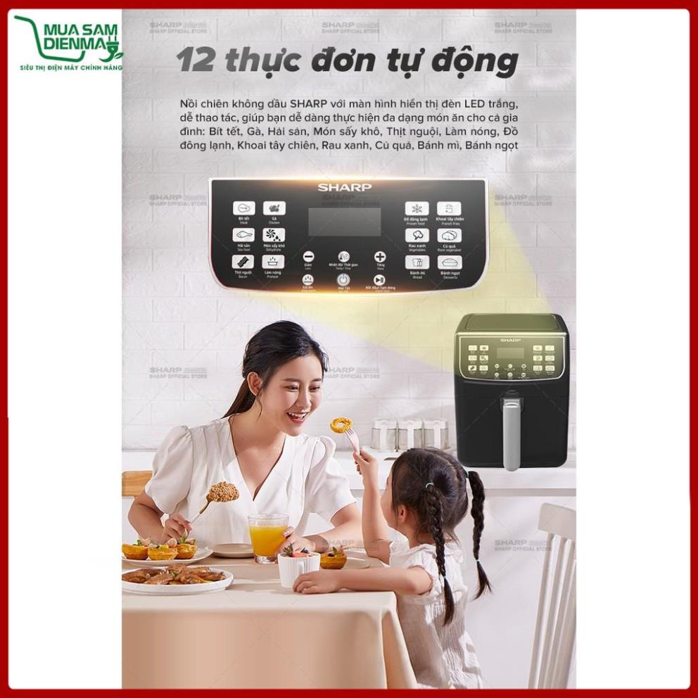 Nồi Chiên Không Dầu Sharp KF-AF55EV-BK