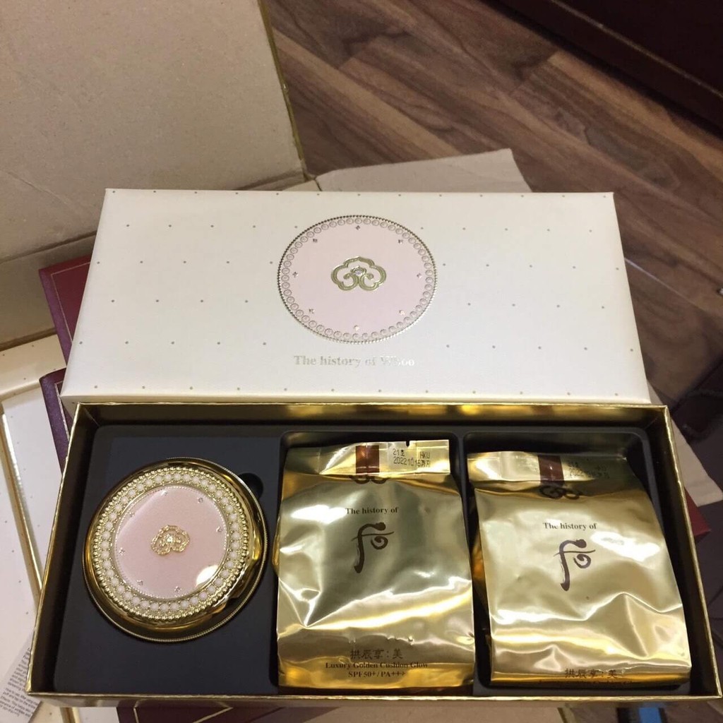 Set Phấn Nước Whoo Luxury Golden Cushion Glow No.21