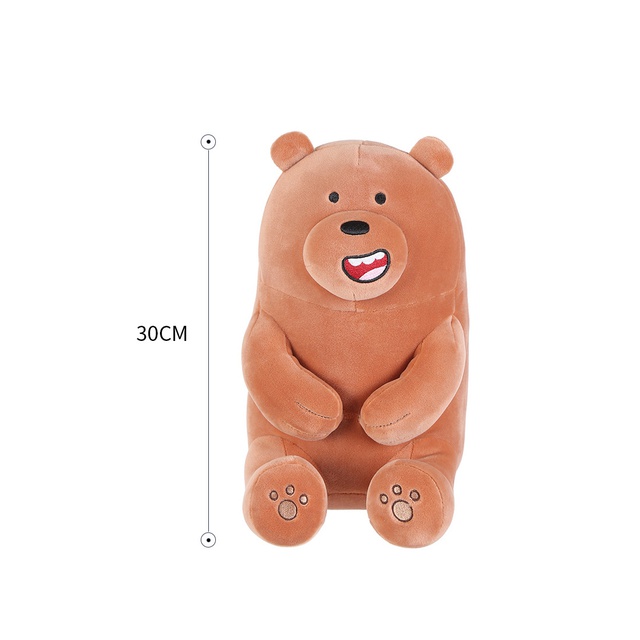 Miniso Gấu bông nằm We Bare Bears Grizzly