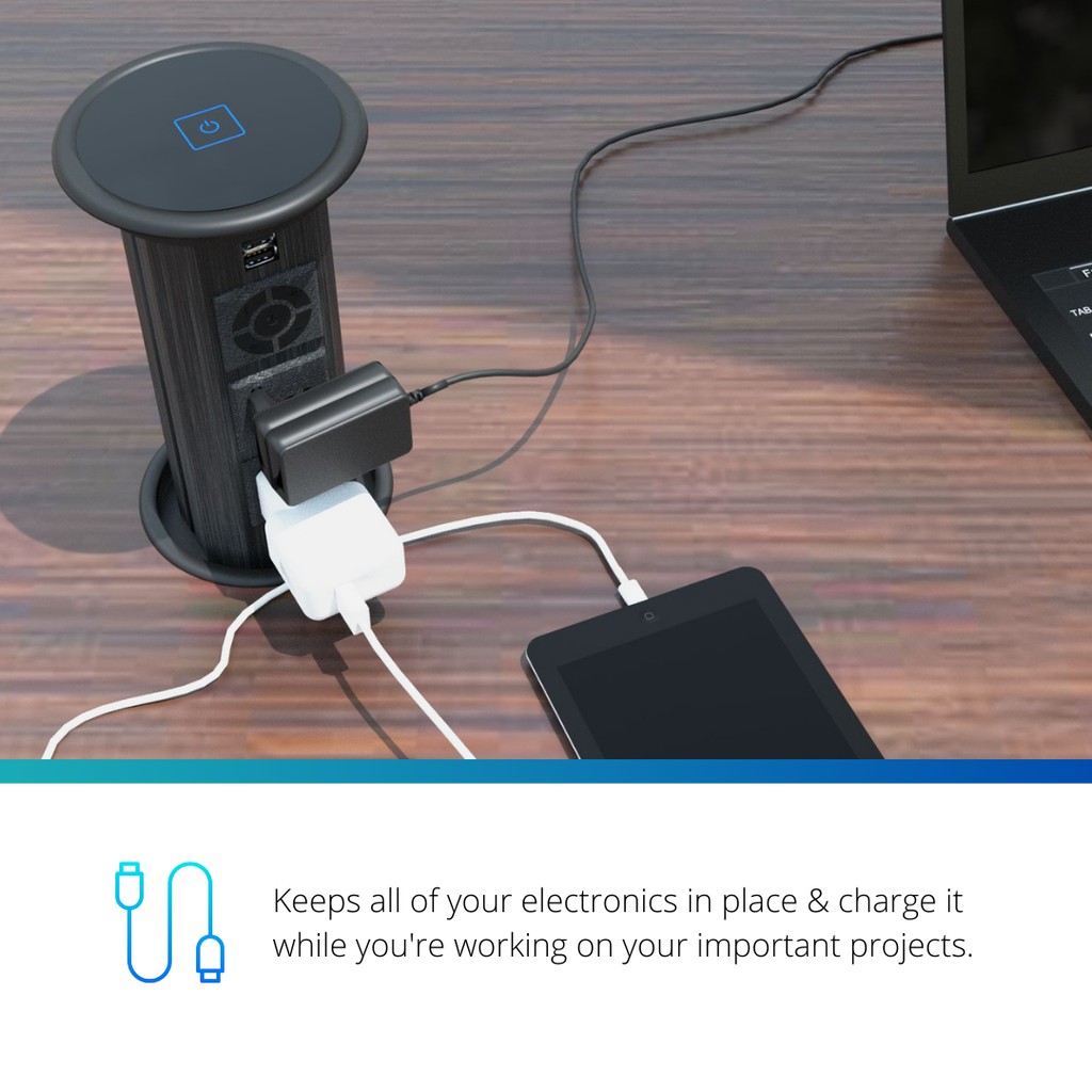 Ổ Cắm Âm Bàn Thông Minh AZURA AUS-POP02 - Hàng Chính Hãng