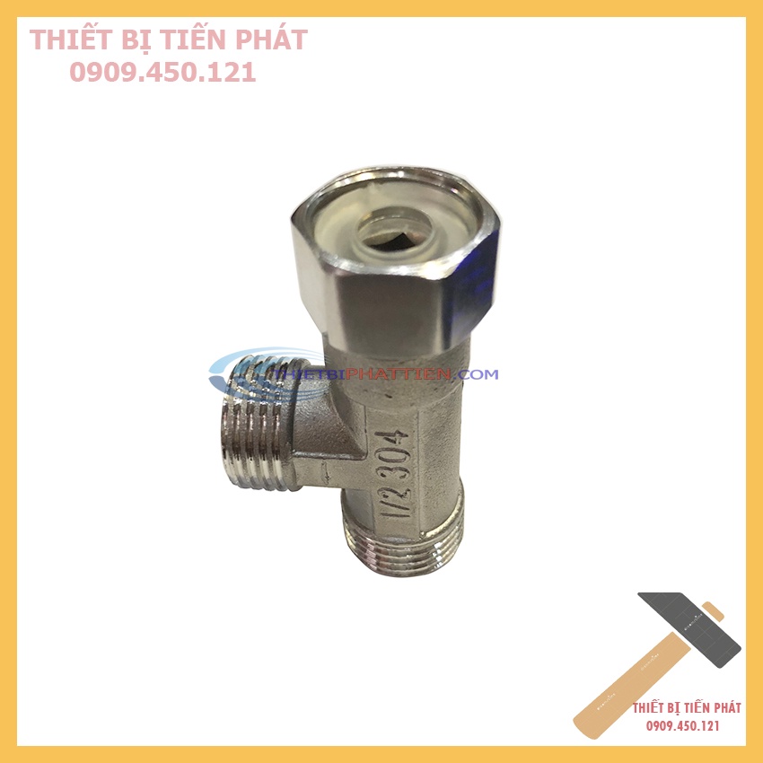 T Cầu Inox 304 Phi 21mm 1/2 Van T Chia Nước Bồn Cầu, Xịt Nhà Vệ sinh