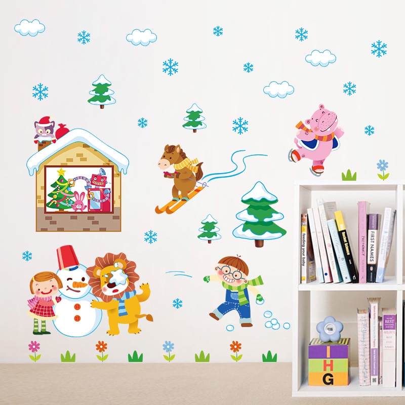 decal dán tường cho bé ,khu vui chơi,hình ảnh sinh động sắc nét,có keo sẵn tháo dán dễ dàng
