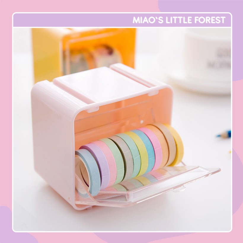 Hộp đựng washi tape MIAO'S LITTLE FOREST hộp nhựa trong đựng washi tape để bàn tiện dụng MOT208