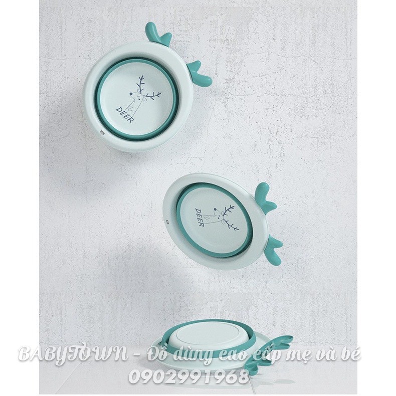 Thau/Chậu rửa mặt gấp gọn Deer - Hình Hưu