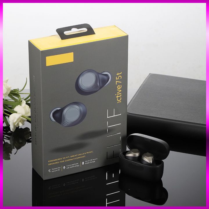 Tai nghe bluetooth không dây Jabra siêu Bass, chống bụi, chống nước, đàm thoại thời gian sử dụng lên đến 28h