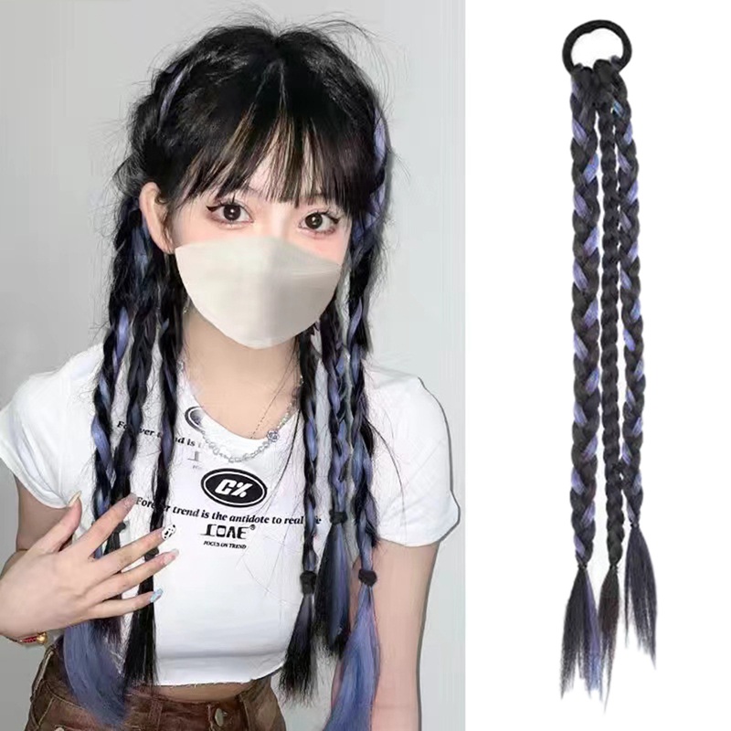 Bím Tóc Giả Dài Bện Sợi Tổng Hợp Co Giãn Dành Cho Nữ