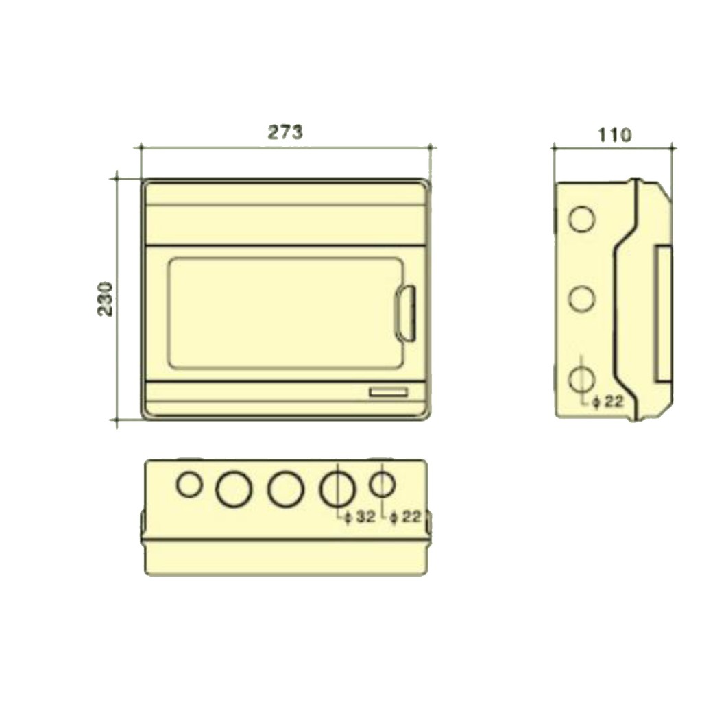 Tủ điện Suntree 12 đường IP65 SH12PN tủ điện ngoài trời chống nước