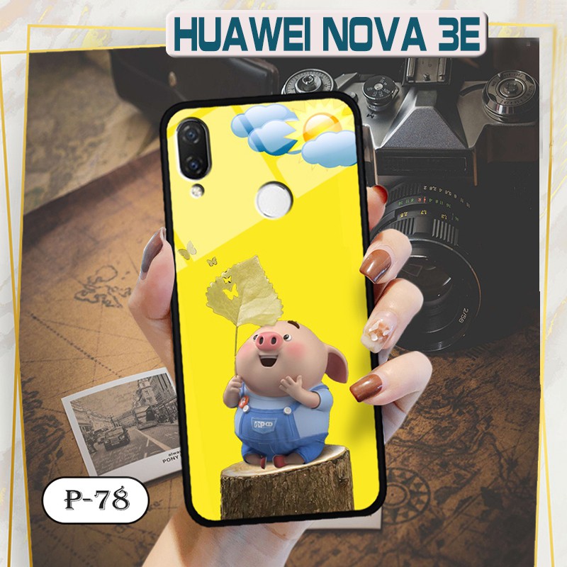 Ốp lưng kính 3D Huawei Nova 3e-cute
