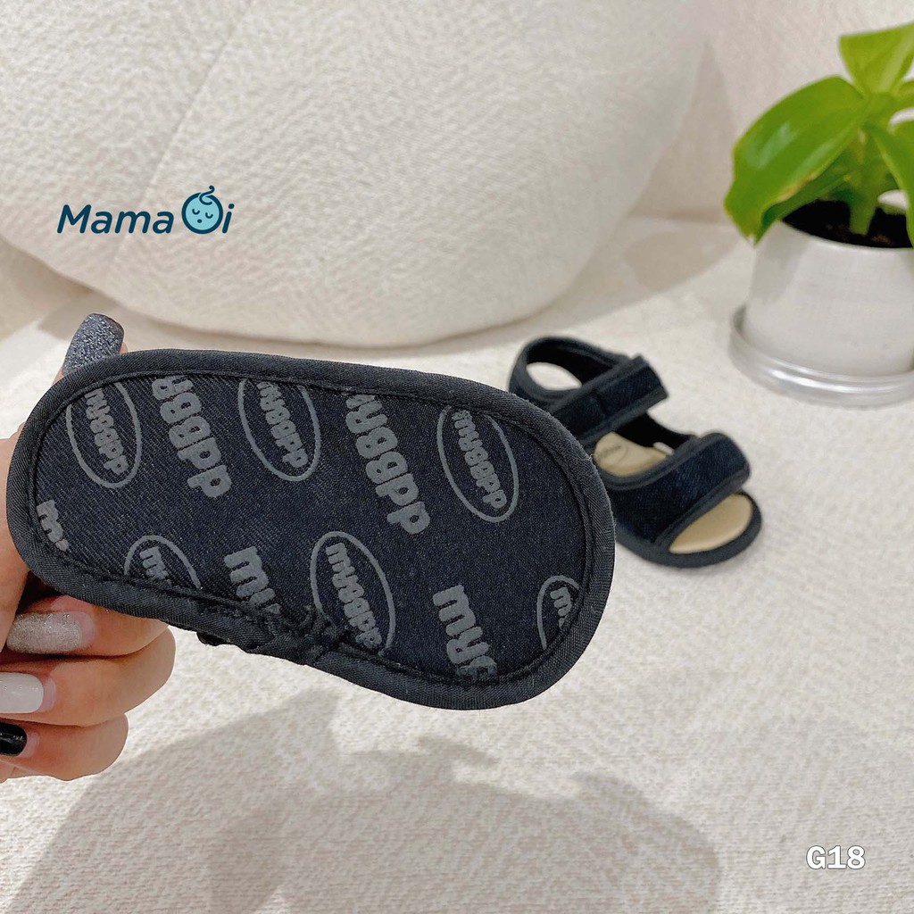 G18 Giày tập đi cho bé giày sandal màu đen đế vải mềm nhẹ êm chân cho bé của Mama Ơi - Thời trang cho bé