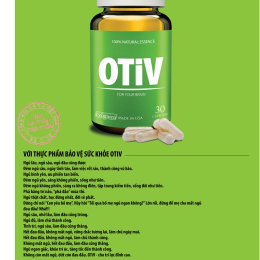 Viên Uống OTIV - Phòng Ngừa Và Hỗ Trợ Cải Thiện Tình Trạng Sa Sút Trí Tuệ, Suy Giảm Trí Nhớ Hộp 30 viên - Cobo Pharmacy