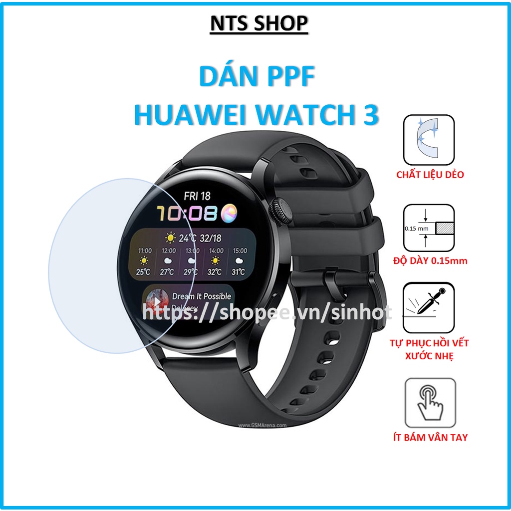 Dán ppf chống xước màn hình HUAWEI WATCH 3