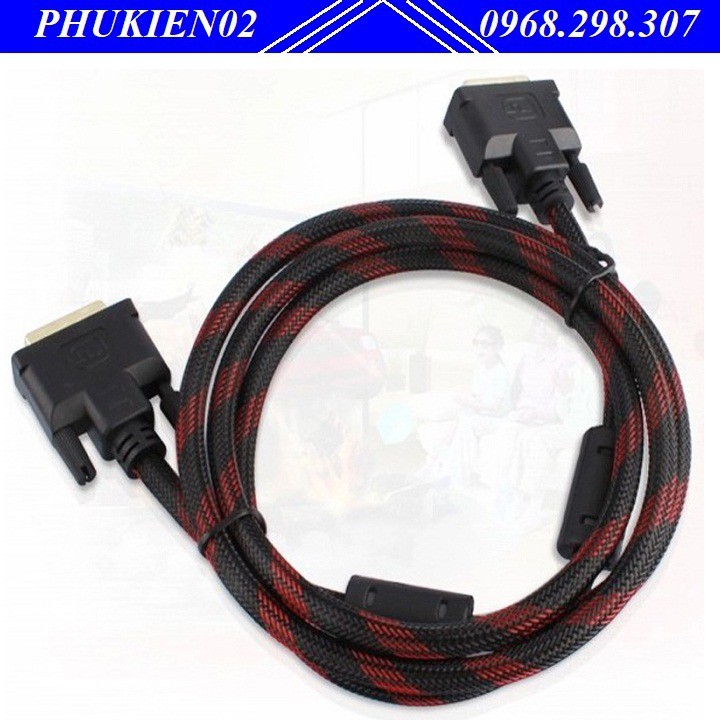 CÁP DVI TO DVI 24+1 Bọc Lưới Chống Nhiễu Cao Cấp Độ Dài Tùy Chọn 5M VÀ 10M