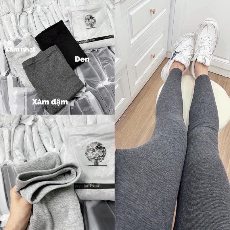Quần legging tăm 3 màu cho nữ