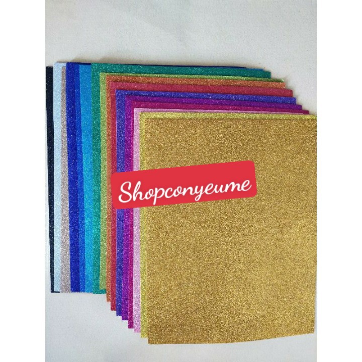 Tấm xốp nhũ 2 li các màu khổ 45*45 cm