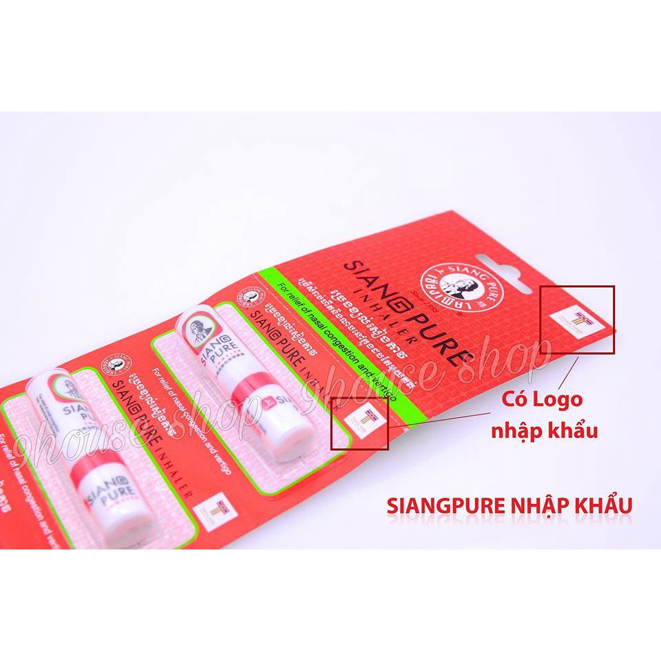 [G03] 01 Ống Hít thông mũi 2 Đầu - SIANG PURE INHALER 2 In 1 S005