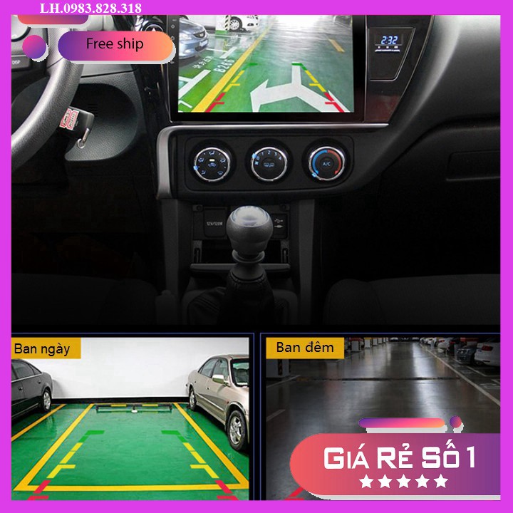 Camera lùi 4 led, chống nước, dài 6m, hỗ trợ nhìn ban đêm cao cấp CM84-4 (Màu đen) B