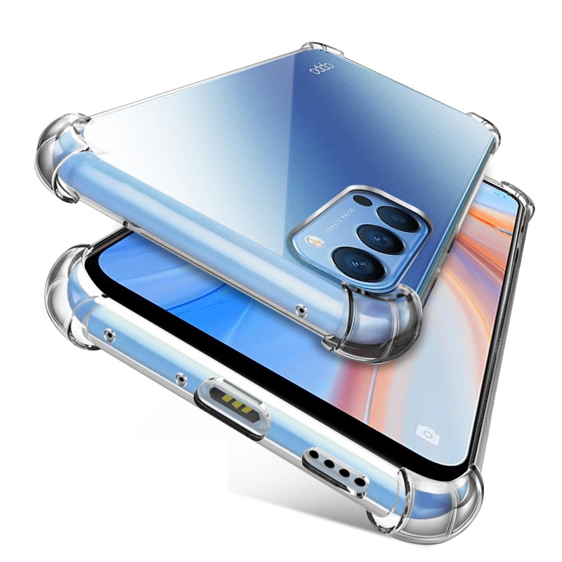 Casing OPPO Reno 4 Shockproof Cover For OPPO Reno 4 3 Pro 2 2F 10X Zoom A9 A5 A31 2020 A92 A52 A12 Silicone Case TPU Transparent Soft