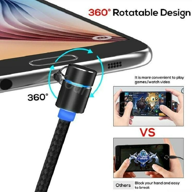 Cáp Sạc Nhanh Type-c Nam Châm Xoay 360 Độ Tiện Dụng Cho Android