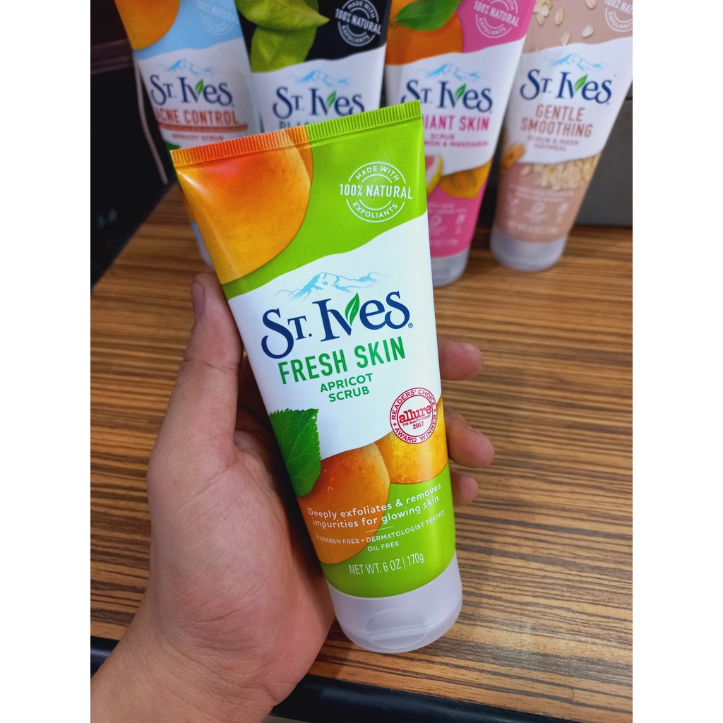 Sữa Rửa Mặt St.Ives Tẩy Tế Bào Chết  Đủ Mùi Chính Hãng 170g