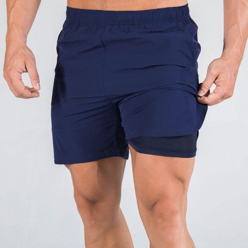 Quần Short Thể Thao 2 Trong 1 Nhanh Khô Thời Trang Mùa Hè Cho Nam