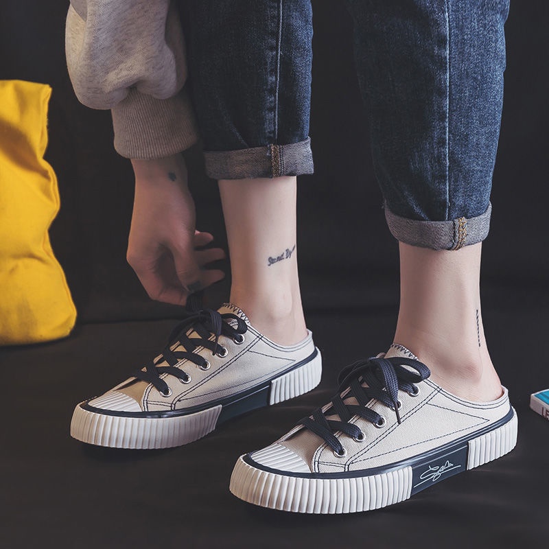 Giày thể thao vải canvas không gót 2022 dễ phối đồ hợp thời trang cho nữ