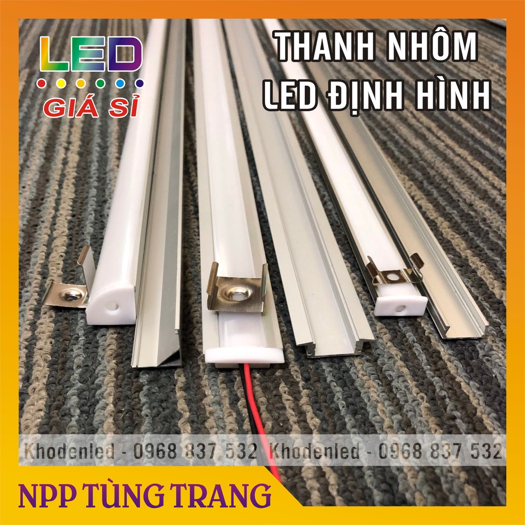 Thanh nhôm led định hình - thanh nhôm dùng cho led dán, led thanh 12v trang trí nội thất | WebRaoVat - webraovat.net.vn