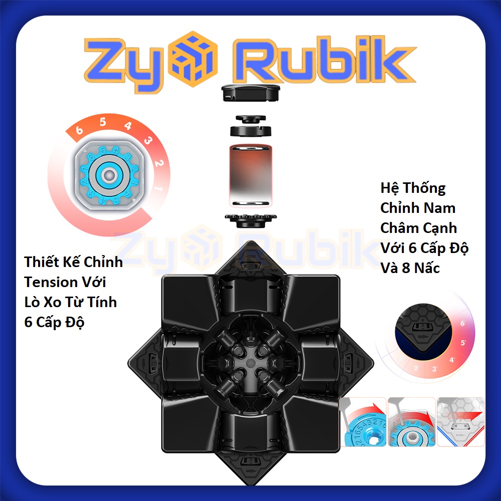 Rubik Gan 13 Maglev Frosted - Gan 13 Maglev UV- Gan 13 FX - Đồ Chơi Trí Tuệ Khối Lập Phương 3 Tầng Cao Cấp - Zyo Rubik