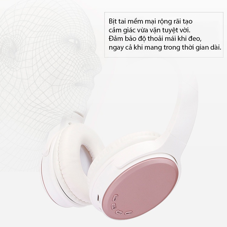 Tai Phone Không Dây Bluetooth B30, Gập Được, Hỗ Trợ Khe Cắm Thẻ TF